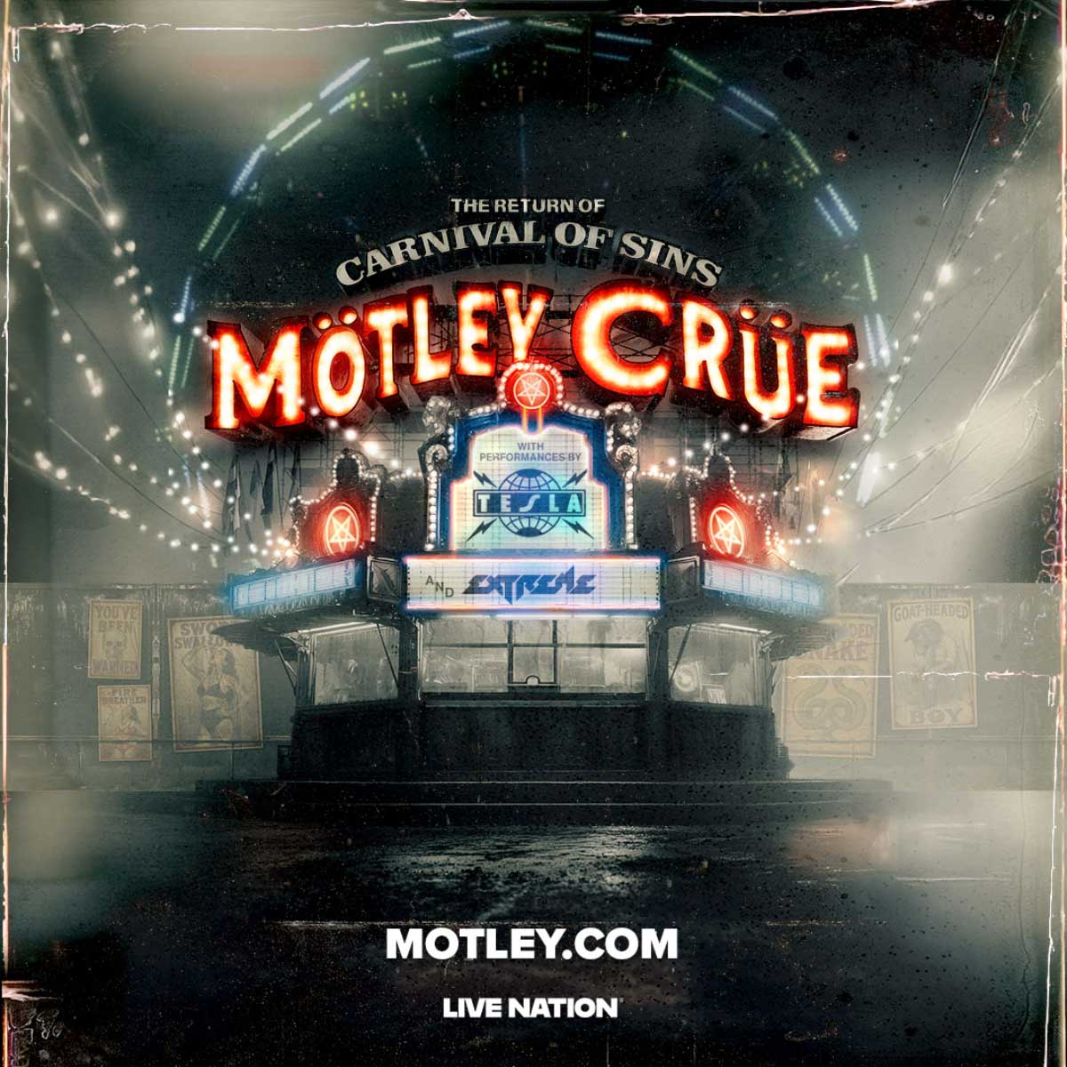 Mötley Crüe anunță turneul aniversar The Return Of The Carnival Of Sins